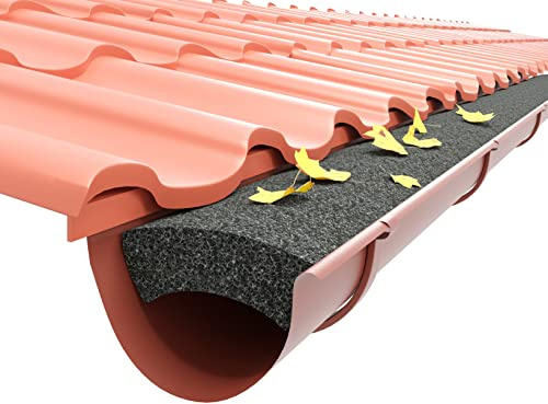 Gutter Guards 32,81 ft. (10 Meters) 3,9 Inch (100 mm) 10 Pieces in Set Foam Optimum Gutter Protection Leaf Moss Stop Needle Catcher, Debris Cloggs Blocks, Easy Installation
