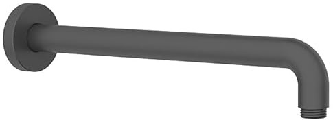 AquaCraft Brausearm 300 mm Schwarz Matt I Duscharm 90° Ø 24 mm I Wandarm für Kopfbrause I Badaccessoire minimalistisch & robust I Universaler Duschkopf Anschluss