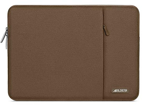 MOSISO 14 inch Laptop Case Sleeve with Accessory Pocket, Brown
