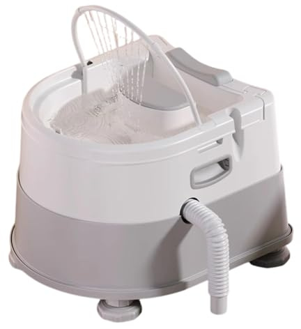 PP-Vic Équipement De Spa De Tête, Ensemble De Spa De Tête Portable d'une Capacité De 10 L, Système De Tête De Style Cascade, Appui-Tête Réglable, Adapté Aux Salons De Coiffure, Aux Maisons,Gris