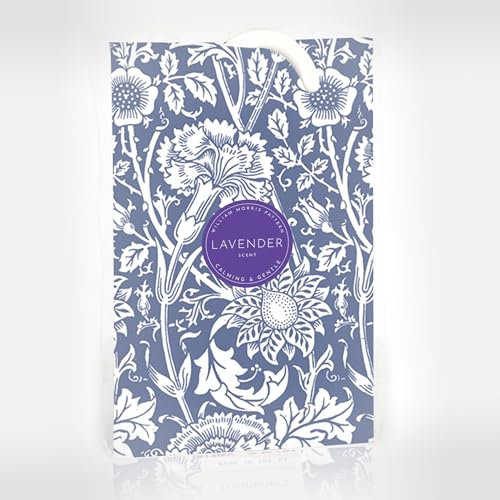 The Master Herbalist LAVENDER Scented Wardrobe Freshener Sachets in a WILLIAM MORRIS Design in BLUE