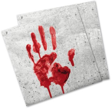 DH-Konzept 20 Servietten * Halloween * für Party und Geburtstag Papiertücher Napkin Kinder Geburtstag Party Fete Set Blut Horror Gruseln