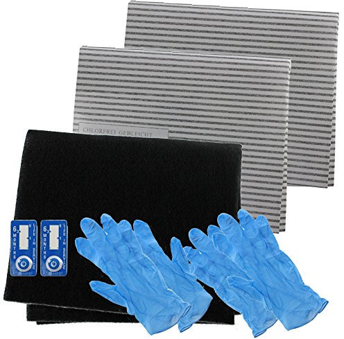 SPARES2GO Cooker Hood Carbon Grease Filter Complete Kit for Rangemaster Complete Kitchen Extractor Fan Vent