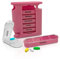 Nestor&Gamble Tablettenbox 7 Tage I Pillenbox mit 4 Fächern für morgens, mittags, abends & nachts I Praktische Wochen-Tablettenbox inkl. Tablettenteiler I Tablettenturm 7 Tage I Einzeln I Pink
