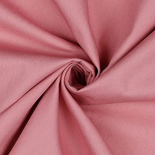babrause® Baumwollstoff uni Altrosa Webware Meterware Popeline OEKOTEX 150cm breit - Ab 0,5 Meter