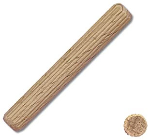 Kabus Holzdübel aus Buche Riffeldübel Holzstifte Möbelverbinder 12 verschiedene Größen Holzriffeldübel Verbindung Dübel aus Buche (25, Ø 8 mm | 55 mm)