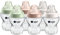Tommee Tippee Biberons Closer to Nature, Tétine Imitant le Sein Maternel avec Valve Anti-Colique, 260 ml, Lot de 6, Transparent