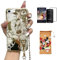 Hosiss Cartoon Case for iPhone 7/8/SE 4.7 with HD Screen Protector, Minnie Mouse with Wrist Strap Kickstand Metal Chain Strap Soft TPU Shockproof Protective for Girls Women