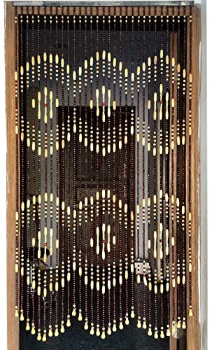 Rideau de Porte en Bambou,Intérieur et Extérieur,Rideau de Perles Décoratif Suspendu,Panneau Séparateur de Pièce,pour Restaurant Couloir Chambre Entrée Décor à la Maison (31 strands-60x150cm)