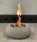 GLØR Table Top Fire Pit – Round Concrete Bio Ethanol Burner, Portable Fireplace, Heater for Outdoor or Indoor use