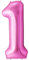 FUNFEST Ballon Anniversaire 1 An Rose 100cm - Décoration XL Avec Paille - Vole Avec de l'Hélium - Réutilisable de Qualité Supérieure