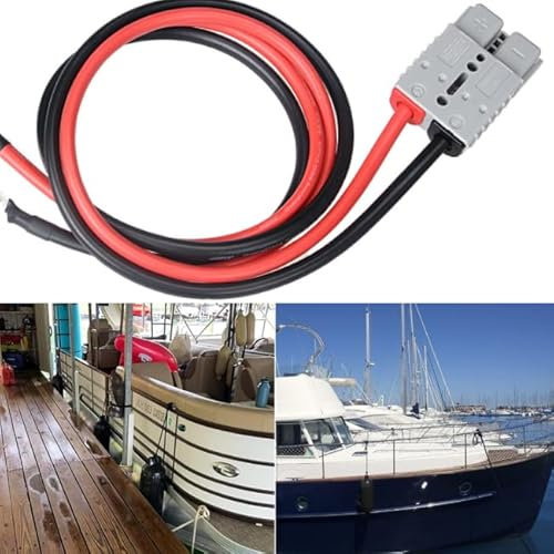 Ysislybin Gabelstapler Ladegerät Anschluss, Anderson-Steckerkabel,120A Batterie Schnellanschluss mit 6AWG 60cm Kabel Batterie Schnelltrennstecker Stecker,für Autos Anhängerwinde Stecker