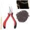 Ninnyi Hair Extension Tool Kit, with Professional Tools Hair Extensions Pliers, Loop Threader and 200 Silicone Micro Beads