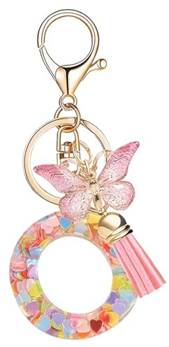 Porte clés Initiale Porte clé pour Femme Fille Personnalisée Lettres Keychain - O