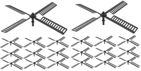 Yardwe Lot de 2 Accessoires de Moulin à Vent de Jardin en Plastique Lames Rotatives Décoration de Phare Solaire 10 Pièces