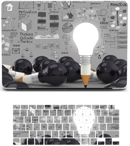 Custodia rigida compatibile con MacBook Pro 13 pollici 2015 2014 2013 2012 Release modello A1502 A1425 con display Retina, custodia rigida in plastica e cover per tastiera, lampadina