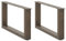 vidaXL Pieds de Table Basse en U, 2 pièces, Acier Naturel, 70 x (30-31) cm