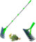 Lawn Aerator Scarifier with Handle - Manual Lawn Grass Soil Aeration Scarification, Dethatching Rake, Lawn Aerator Spikes Aerating Tool, for Lawn Care & Maintenance, Dead Leaves Removal (C, 1.7M)