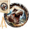 PASJO Holzpuzzle für Erwachsene 3D-Puzzle T-Rex Dinosaurier 300 Einzelteile Holzschachtel Mini-Staffelei Wooden Puzzle kreative Puzzles Tiefeneffekt