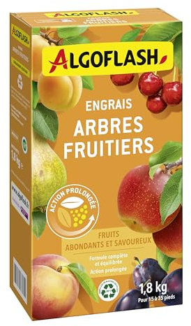 Algoflash Engrais Arbres fruitiers, Action prolongée - 1,8 kg