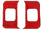 MIENAOC Autoinnendekoration Für Hummer H2 2003 2004 2005 2006 2007/Weiche Carbon Faser Auto Hinten Sitzheizung Schalter Aufkleber Dekoration Auto deko Innenraum(Carbon Fiber red)