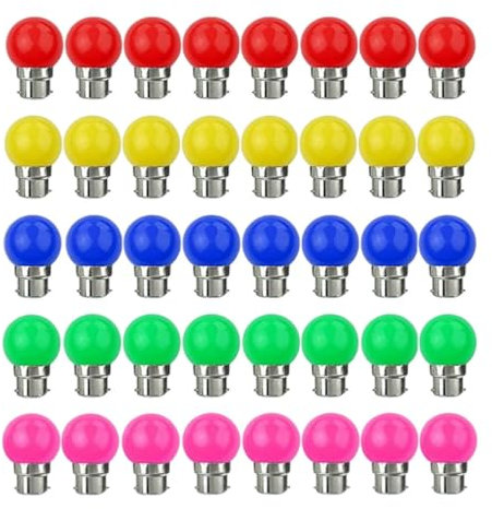 Lam lagolette multicolore a LED B22 Bulbi di sostituzione natalizia 3W Bulbo atmosfera rotonda 40pcsmulticolor Light