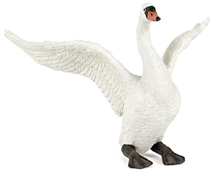 Papo - Realistic White Swan Figure - Ages 3+ - Wild Life Collection - Educational Play Water Birds - Gift Idea Toy for Girls and Boys