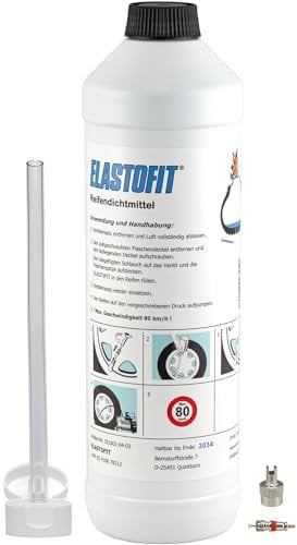 ELASTOFIT Nachfüllpack Pannenset Reifendichtmittel Ersatzflasche für alle PKW/SUV usw. 10 Jahre haltbar (700ml)