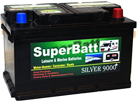 Deep Cycle Leisure Battery 12V 75AH SuperBatt LM75 Battery Caravan Motorhome, Marine Boat