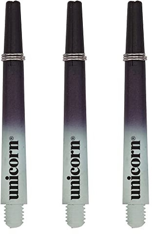 Unicorn Dart Shafts | Gripper 3 Two-Tone | Durable Nylon | Black and White | 3 Stems | Short 34.4 mm
