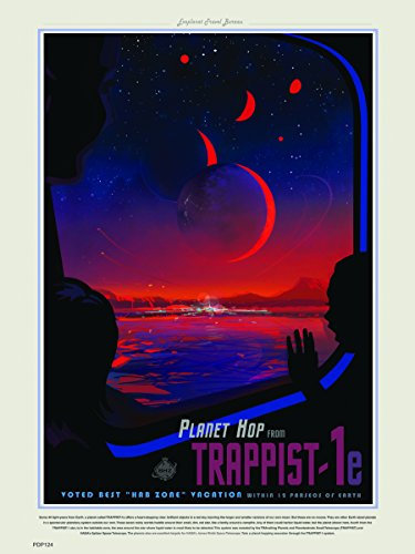 onthewall Kunstdruck Trappist-1 System Nasa Space Exploration Tourist, 30 x 40 cm