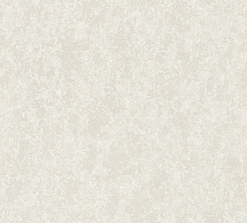 A.S. Création VERSACE WALLPAPER Vliestapete Vasmara Luxustapete Uni 10,05 m x 0,70 m grau metallic Made in Germany 349034 34903-4