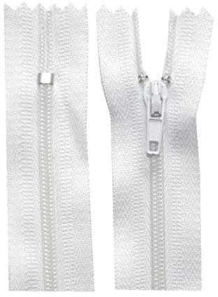 Reißverschluss 30 cm spiralförmig 3 mm Nicht trennbar weiß (3000)