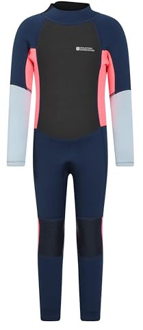 Mountain Warehouse Kids Full Wetsuit - 2.5mm Thickness, UPF50+ Sun Protection, Neoprene Children's Wetsuit, Flat Seams & Easy Glide Zip Swimming Wetsuit Bright Pink 3-4 Years