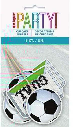 Unique Party Decoraciones de Magdalena de Fiesta de Fútbol-Paquete de 6 (27285)
