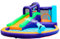 Aufblasbares Wasserschloss XXL mit Rutsche, Spiel- und Sprungplatz, Wasserkanonen – Magic Island – Oberfläche 430 x 380 x 190 cm – Gebläse und Aufbewahrungstasche inklusive