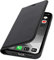 WIIUKA Hülle für iPhone 12/12 Pro, Lederhülle mit Kartenfach, extra Dünn, Premium Leder, Handyhülle mit Standfunktion, Tasche Schwarz kompatibel mit iPhone 12/12 Pro