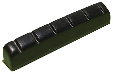 Black left handed guitar nut acoustic or electric 43mm x 6mm quality resin material.