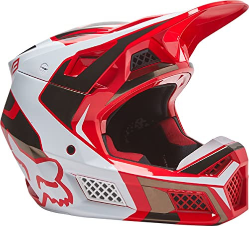 FOX V3 RS Mirer Motocross Helm (Red/White,XL (61/62))