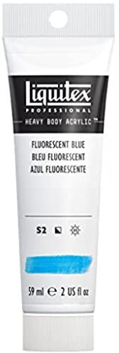 Liquitex Acrílico Heavy Body - pintura acrílica para bellas artes de cuerpo espeso calidad profesional, color azul fluorescente 59 ml