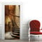 A.Monamour Türtapete Selbstklebend Türfolie Türposter 3D Alte Treppe In Einer Verlassenen Zentrale Vinyl Folie Türdeko Tapete Wandbild Türaufkleber Türtattoo 90 x 200 cm