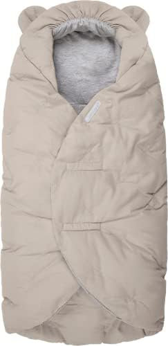 7AM Enfant Baby Car Seat - Nido Quilted Baby carier Cover, Hooded Soft Plush Lining, Stroller | (Brush, Small 0-6M)