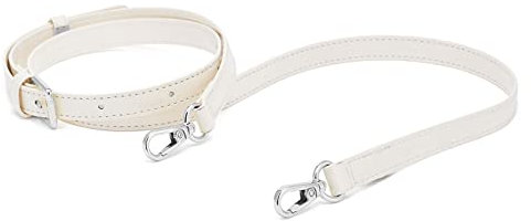 ZOUIQSS Frauen Leder Schulterriemen Trageriemen,Tasche Schultergurte Gurt Riemen für Geldbörse Handtaschen,verstellbare Ersatz Crossbody Bag Strap Tragegurt Umhängegurt(QISilver-Weiß 1,5cm)