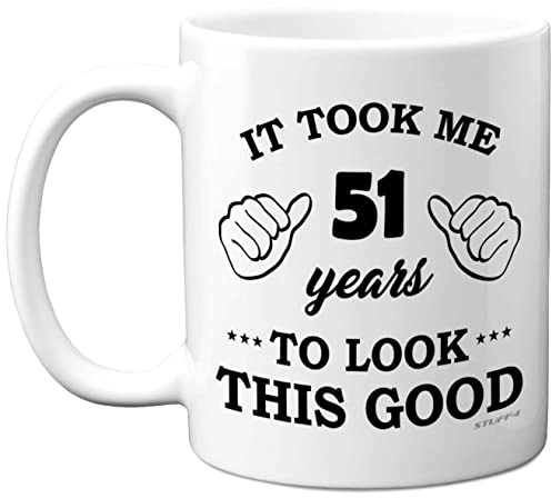 Stuff4 51st Birthday Gifts for Women and Men, Birthday Mug for 51 Year Old | 11oz Ceramic Dishwasher Safe, His or Her Special Day, Made in The UK