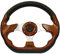 HKYBCF Universal 13 320mm Racing Sportwagen Lenkrad mit Hupenknopf Kohlefaser Sportlenkrad 554 (Color : Wood)
