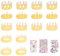 ZWZNBL 16 Stück goldene Party-Papier-Kronenhüte mit 111 Stück Super-Glitzer-bunten Zahlen-Buchstaben-Diamant-Aufklebern, Königskronen-Partyhüte, Partyzubehör, Geburtstagshüte für Kinder