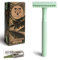 ANYMALE® Rasierhobel Mint Edition - inklusive 5 ASTRA Klingen - Zero Waste Rasierer für Damen und Herren