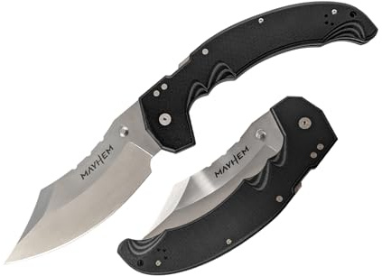 Cold Steel Mayhem AUS10A Steel Ultra-Sharp Blade 18.3 cm G10 Handle Tactical Outdoor Pocket Folding Knife with Atlas Lock Mechanism