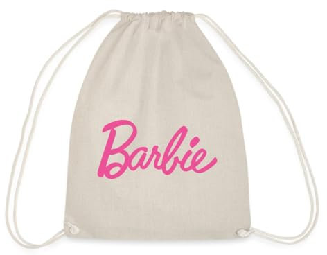 Spreadshirt Barbie Klassisches Logo Turnbeutel, One Size, Natur