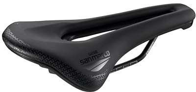 Selle San Marco SHORTFIT 2.0 Comfort Dynamic - Sella per Bicicletta Strada, Leggera, Extra Imbottitura, Foro Anatomico, Rail Resistente Manganese - Taglia S3, Nero